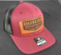 Butler Retro Patch Hat, Maroon/Black Adjustable