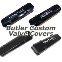Pontiac Custom Fab Aluminum Valve Covers, Black Powder Coated, Choose Your Options (Set) BFA-VC-BK