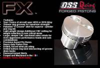 DSS Forged -2cc Flat Top Pistons, Early Style 389, 3.75" Str