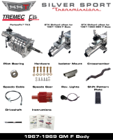 67-69 FB, F-Body, SST Tremec Perfect-Fit 5 Speed TKX Transmission Kit, Manual to TKO