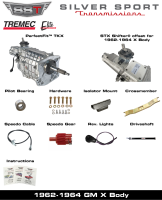 62-64 X-Body, SST Tremec Perfect-Fit 5 Speed TKX Transmission Kit, Manual to TKX