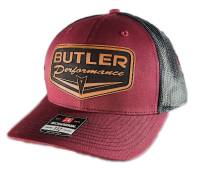 Butler Retro Patch Hat, Maroon/Black Adjustable