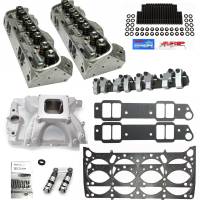 CNC Ported Cylinder Heads - Wide Port Cylinder CNC Heads - Butler Performance - Butler Wide Port Head Package, CNC Machined Pontiac 72cc 370+CFM Cylinder Heads, Solid Roller (Pair)