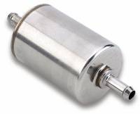 Air & Fuel Delivery - Fuel Filters - Holley - Holley EFI 10 micron post filter with dual 3/8" barbs.