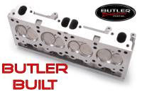 Butler D-Port, 65cc, Hyd. Flat Tappet Aluminum Cylinder Heads w/ Edelbrock Castings, Made in the USA Set/2
