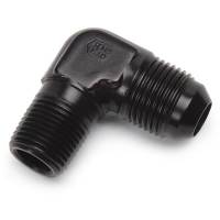 -12 AN to 1/2 NPT 90 Degree Adapter, Black