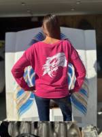 Pontiac Girl - Pontiac Girl Loose Sweat Shirt, Hot Pink - Image 3