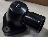 Pontiac 1.5" Hose Connect Swivel Billet Thermostat Housing, Black