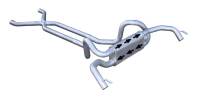 1967-1974 2.5 Inch F/X-Body Crossflow Crossmember Back Exhaust System With X-Pipe System 409 Stainless Race Pro Muffler