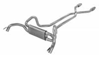 Pypes Exhaust - 1975-1981 2.5 Inch F/X-Body Crossflow Crossmember Back Exhaust System With X-Pipe System Includes Catalytic Converters 409 Stainless Race Pro Muffler - Image 1