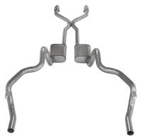 Pypes Exhaust - 1975-1981 F/X-Body 2.5 Inch Crossmember Back Exhaust System With H-Bomb H-Pipe Includes Catalytic Converters 409 Stainless - Image 2