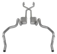 1975-1981 F/X-Body 2.5 Inch Crossmember Back Exhaust System With X-Pipe Includes Catalytic Converters 409 Stainless