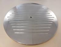 14" Ball Milled Round Air Cleaner Top, Polished