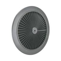 Air Cleaner Lid, 14 in Round, Filtered, Black Filter, Steel, Black Paint, Each