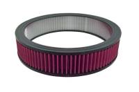Air Filter Element, Round, 14 in Diameter, 3 in Tall, Reusable Cotton, Red, Universal, Each
