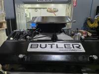 Butler Performance - Air Cleaner Base, 14 in Round, 5-1/8 Carb Flange, 7/8" Dropped Base, Steel, Black, Each - Image 2
