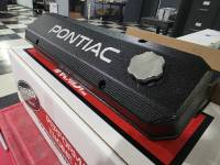 Butler Performance Short Custom 6061 Billet CNC Valve Covers, 2 3/4 (Set), Pontiac Logo with Endurance Coating