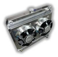 Entropy - 1964 – 1967 GTO Aluminum Radiator With Dual HPX Fans – Pontiac V8 Engines – 22″ Height - Image 3