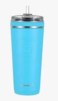 Butler Performance - Butler Pontiac Logo 26oz Iceshaker Flex Bottle, Caribbean Blue, No Handle - Image 4