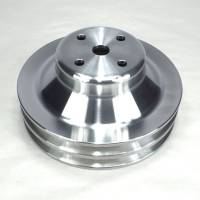 Ram Air Restorations - Pontiac Pontiac 2 Groove Water Pump Pulley, 1969 1/2-1970 w/4.50" water pump, 6 1/2", Alm Finish, **A/C Applications** (Also 4" to 4.5" Conversion Pulley) - Image 3