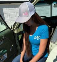 Pontiac Girl - Pontiac Girl V-Neck T-Shirt, Turquoise - Image 5