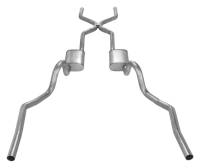 Pypes Exhaust - 1970-1971 GTO Valance Exit 2.5 Inch Crossmember Back Exhaust System With H-Bomb H-Pipe 409 Stainless - Image 4