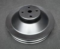 Ram Air Restorations - Pontiac 2 Groove Water Pump Pulley-1971 and Later Non-A/C applications-Black Anodized - Image 2