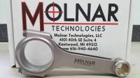 Molnar 4340 Forged H-Beam Rod, 6.625", 2.250" Pontiac RJ, Bushed Set/8