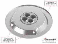 Holley - Sniper EFI Air Cleaner 1" Drop Base Plate- Chrome, Add your element and lid - Image 2