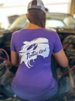 Pontiac Girl - Pontiac Girl V-Neck T-Shirt, Purple - Image 3