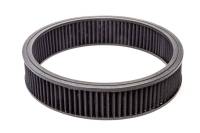 Air Filter Element, Round, 14 in Diameter, 3 in Tall, Reusable Cotton, Black, Universal, Each
