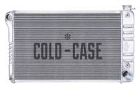 Cold Case 64-65 Pontiac GTO Tempest LeMans Aluminum Radiator, Fits cars equipped with factory AC radiator supports only, (AT) CCR-GPG22A