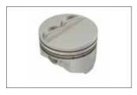 Keith Black Hypereutectic Pistons, Pontiac 455, Flat (-6cc), .040" Over (Set/8) UEM-KB222-040