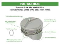 Keith Black - Keith Black Hypereutectic Pistons, Pontiac 455, Dish (5cc), .060" Over (Set/8) UEM-KB371-060 - Image 3