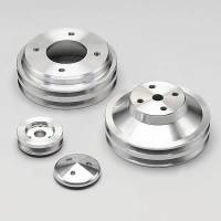 March Pontiac 1971 & Later 2V Crank Pulley, 2V Water Pump Pulley, 1V Alt Pulley - 13030 Black (MAR-13030-08)