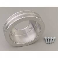 March 69-77 2-Groove Polished Aluminum Crank Pulley-15% Underdrive - 13031 Black (MAR-13031-08)