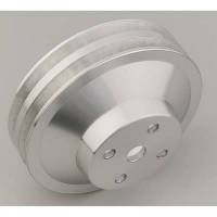 March 71-77 2-Groove Polished Aluminum Water Pump Pulley - 13032 Black (MAR-13032-08)
