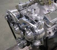 March Performance - March "Style Track" Alternator and Power Steering Only Serpentine All Inclusive System, Billet, Pontiac 326-455c.i. - 13150 Black Onyx (MAR- - Image 3