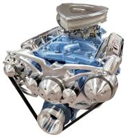 March "Style Track" Alternator and Power Steering Only Serpentine All Inclusive System, Billet, Pontiac 326-455c.i. - 13150 Black (MAR-13150