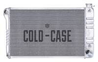 Cold Case 64-65 Pontiac GTO Tempest LeMans Aluminum Radiator, Fits cars equipped with factory AC radiator supports only, (AT) CCR-GPG22A