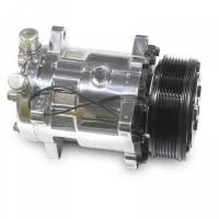 March A/C Compressor (Polished) w/Serpentine Pulley MAR-P2413-05