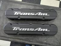 Aluminum Valve Covers/Coil Covers Late Model Pontiac/LS, Black, Choose Your Logo (Set)