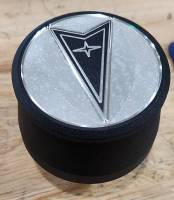 Pontiac 3D Raised Logo Custom CNC Black Aluminum Push-In Breather