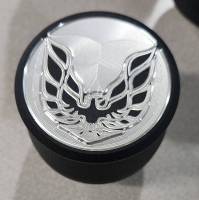 Trans Am 3D Raised Logo Custom CNC Black Aluminum Push-In Breather