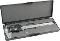 Dial Calipers, Digital, 0.001 to 6.000 in Range, Case, Stainless, Each