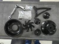 March Performance - March Ultra Serpentine Pulley & Bracket Kit, No AC - 13105 Black (MAR-13105-08) - Image 2