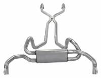Pypes 1975-81 2.5" F/X-Body Crossflow Muffler Crossmember Back w/ Hpipe Exhaust System (PYP-SGF940E)