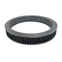 Air Filter Element, Round, 14 in Diameter, 2 in Tall, Reusable Cotton, Black, Universal, Each