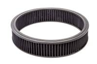 Air Filter Element, Round, 14 in Diameter, 3 in Tall, Reusable Cotton, Black, Universal, Each