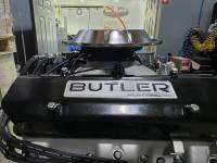 Butler Performance - Air Cleaner Base, 14 in Round, 5-1/8 Carb Flange, 1-1/8" Dropped Base, Steel, Black, Each - Image 2